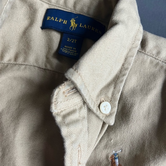 Ralph Lauren girls button down dress - Picture 2 of 3